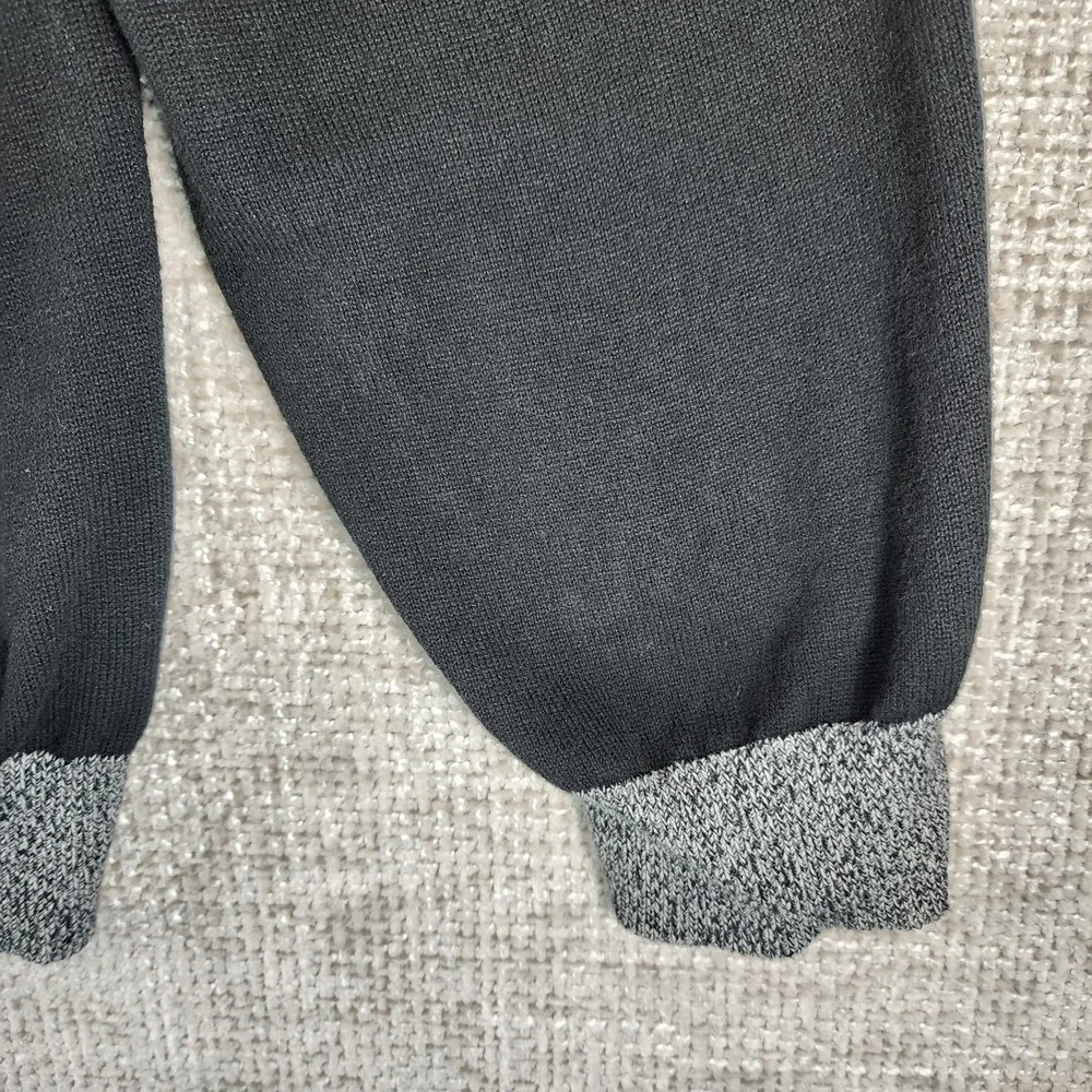 Sean John Zip‎ Cardigan Sweater Mens 3XL Black V-Neck Knit Cotton Pockets